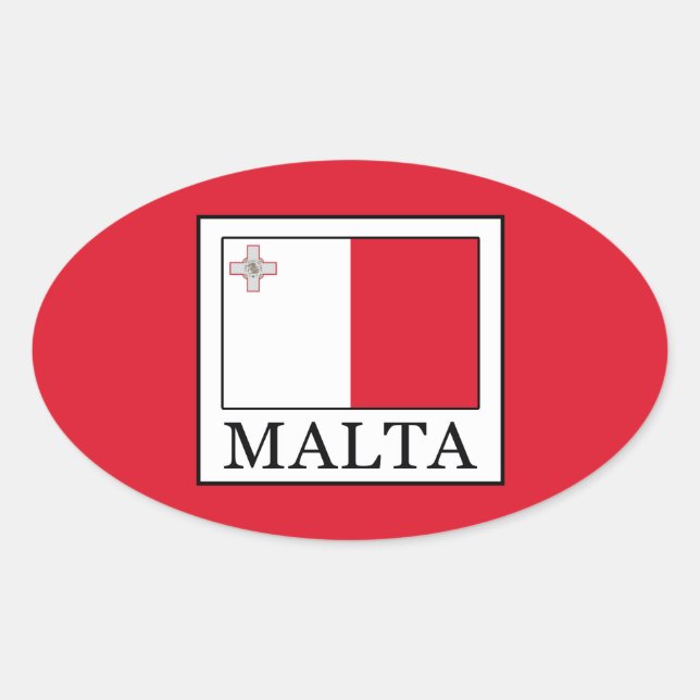 Malta Oval Sticker (Front)