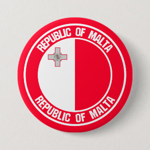 Malta Round Emblem 7.5 Cm Round Badge
