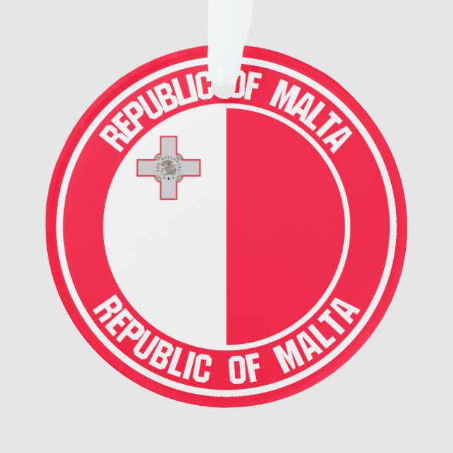 Malta Round Emblem Ornament (Front)