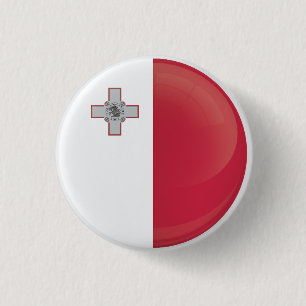Malta  Round Icon Flag 3 Cm Round Badge