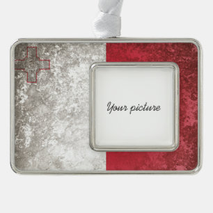 Malta Silver Plated Framed Ornament