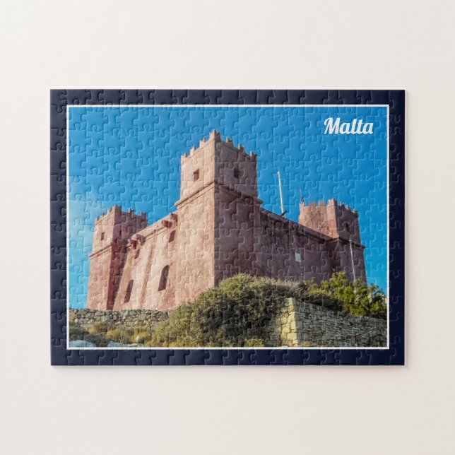 Malta St. Agatha's Tower a.k.a. Red Tower Mellieha Jigsaw Puzzle (Horizontal)