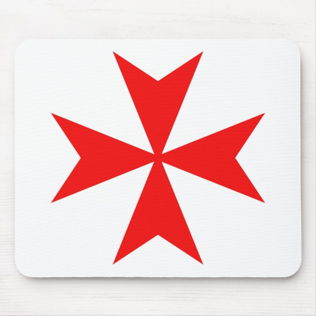 malta templar knights red cross religion symbol mouse pad (Front)