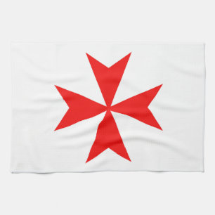 malta templar knights red cross religion symbol tea towel
