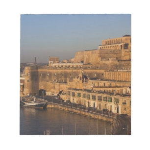 Malta, Valletta, harbour view from Lower Barrakka Notepad