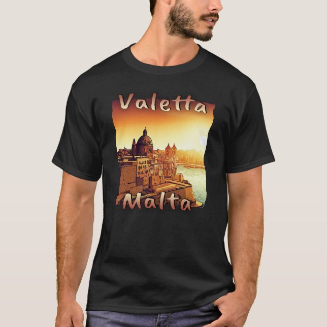 Malta Valletta Red Colours Downtown Old Town Grung T-Shirt (Front)
