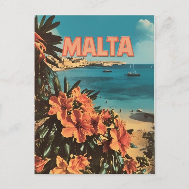 Malta vintage postcard (Front)