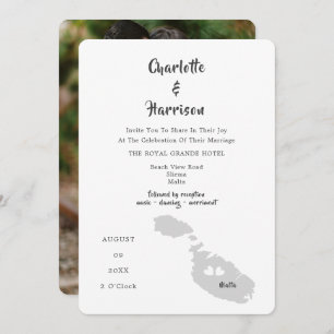 Malta Wedding Destination Photo Invitation