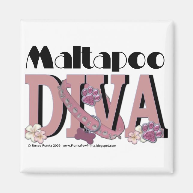 MaltaPoo DIVA Magnet (Front)