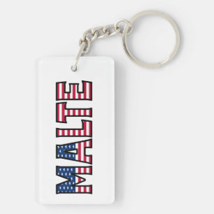 Malte Name Vorname USA Flagge Anhänger Schlüssel Key Ring
