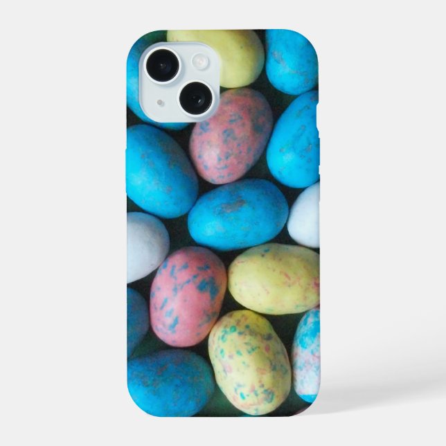 Malted Milk Candy Easter Eggs iPhone 15 Case (Back)