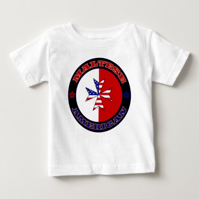 Maltese American Cross Ensign Baby T-Shirt (Front)