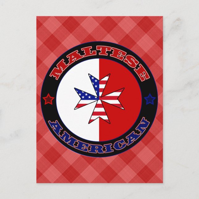 Maltese American Cross Ensign Post Cards (Front)