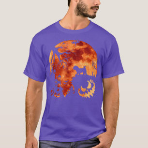 Maltese And Moon Halloween Costume Pumpkin Dog Lov T-Shirt