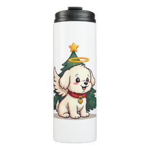 Maltese Angel Dog Thermal Tumbler