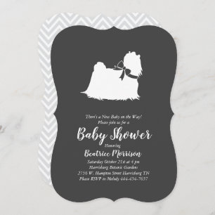 Maltese Baby Shower Gender Neutral Invitation