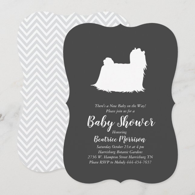 Maltese Baby Shower Gender Neutral Invitation (Front/Back)