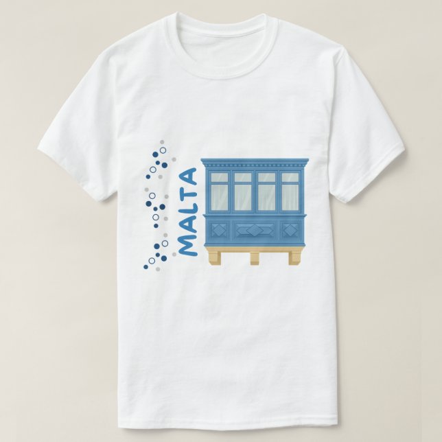 Maltese Balcony T-Shirt (Design Front)