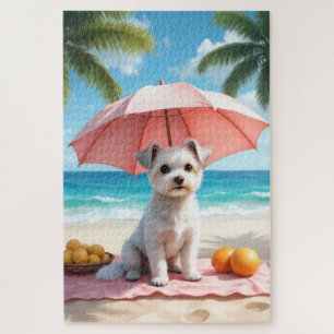 Maltese Beach Relax Scene Jigsaw Puzzle