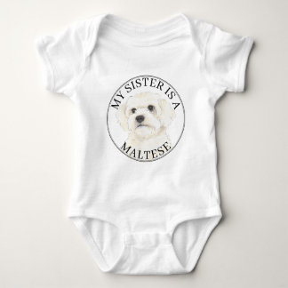 Maltese Big Sister Baby Bodysuit