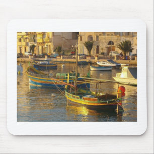 Maltese Boats Mouse Pad