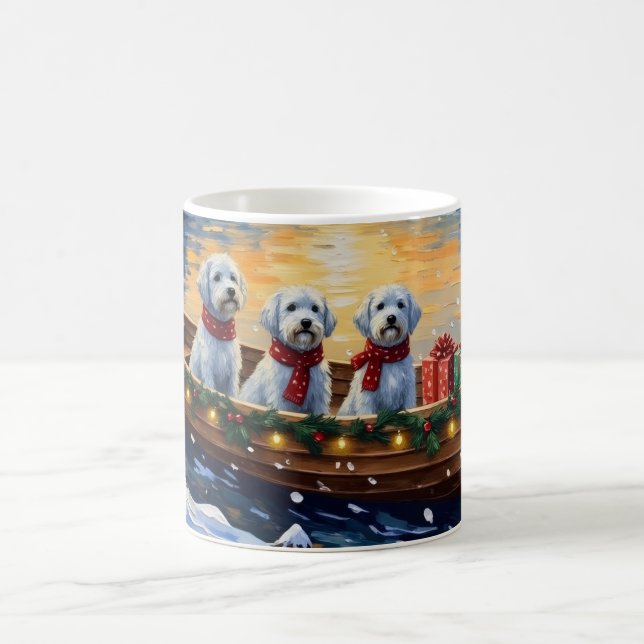 Maltese Christmas Boat Holiday Coffee Mug (Center)