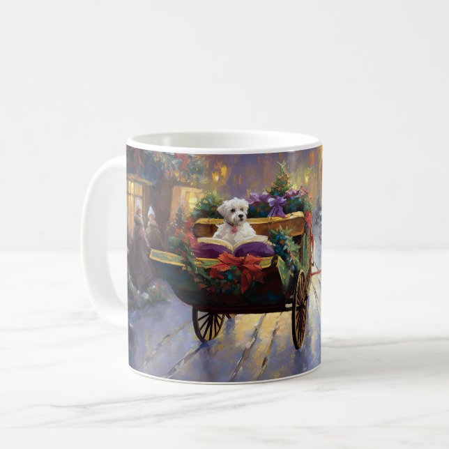 Maltese Christmas Festive Season Coffee Mug (Front Left)