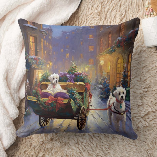 Maltese Christmas Festive Season Cushion (Blanket)