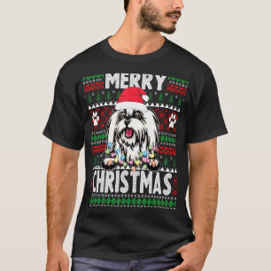 Maltese Christmas Lights Dog Xmas Pajama T-Shirt