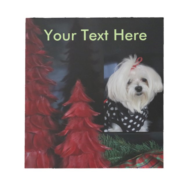 Maltese Christmas Notepad (Front)