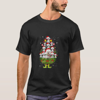 Maltese Christmas Tree Funny Cute Santa Pet Animal T-Shirt