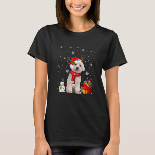 Maltese Christmas Tree Lights Dog Puppy T-Shirt