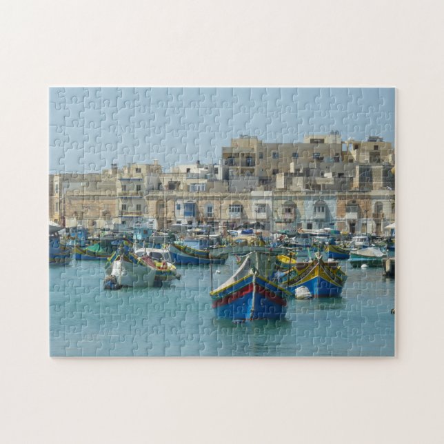 Maltese colourful boats jigsaw puzzle (Horizontal)