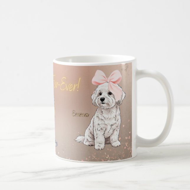 Maltese couple pet mug (Right)