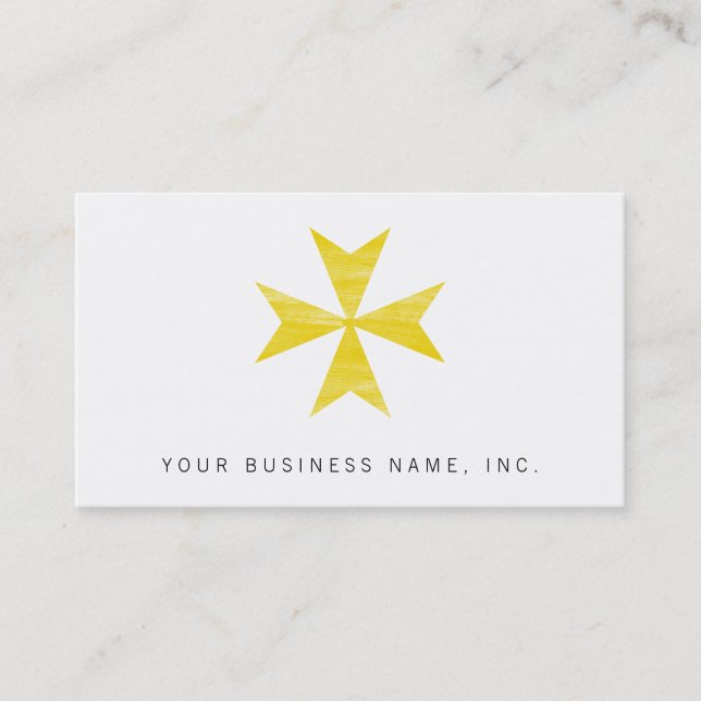 Maltese Cross Business Card (Front)