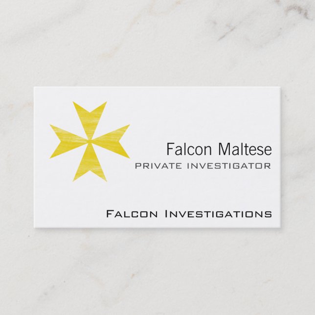 Maltese Cross Business Card (Front)