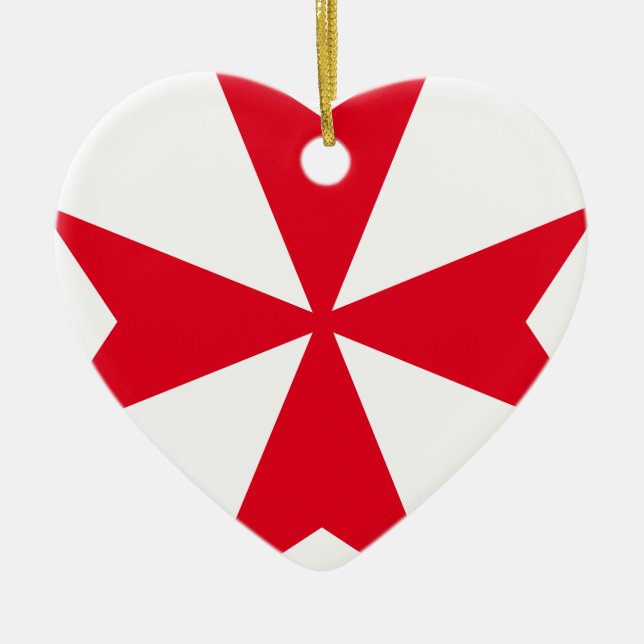 maltese cross ceramic ornament (Front)
