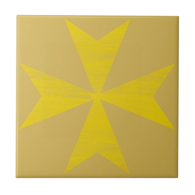 Maltese Cross Ceramic Tile (Front)