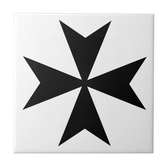 Maltese Cross Ceramic Tile (Front)