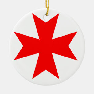 Maltese Cross Ceramic Tree Decoration