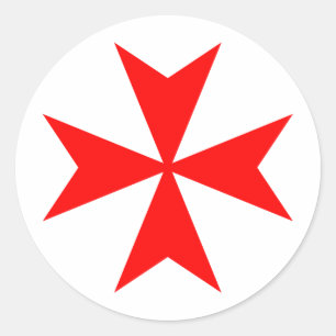Maltese Cross Classic Round Sticker