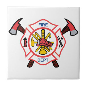Maltese Cross Fire Dept Ceramic Tile