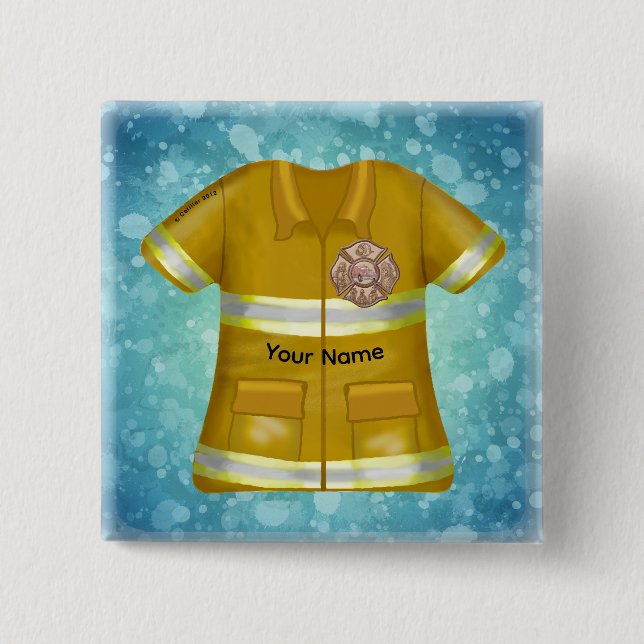 Maltese Cross  Firefighter  15 Cm Square Badge (Front)