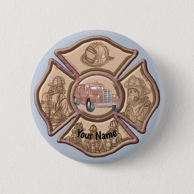 Maltese Cross Firefighter pin (Front)