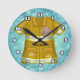 Maltese Cross  Firefighter  Round Clock