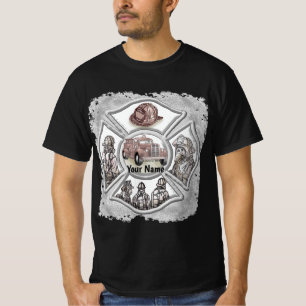Maltese cross firefighter  T-Shirt