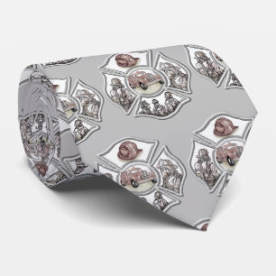 Maltese cross firefighter tie