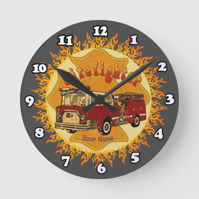Maltese Cross Firetruck clock (Front)