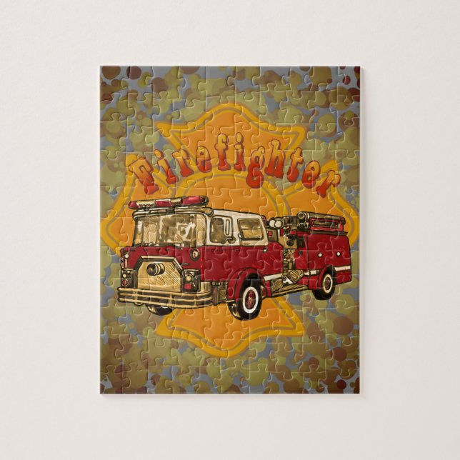Maltese Cross Firetruck Firefighter jigsaw puzzle (Vertical)