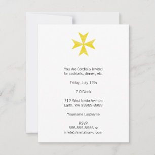 Maltese Cross Invitation